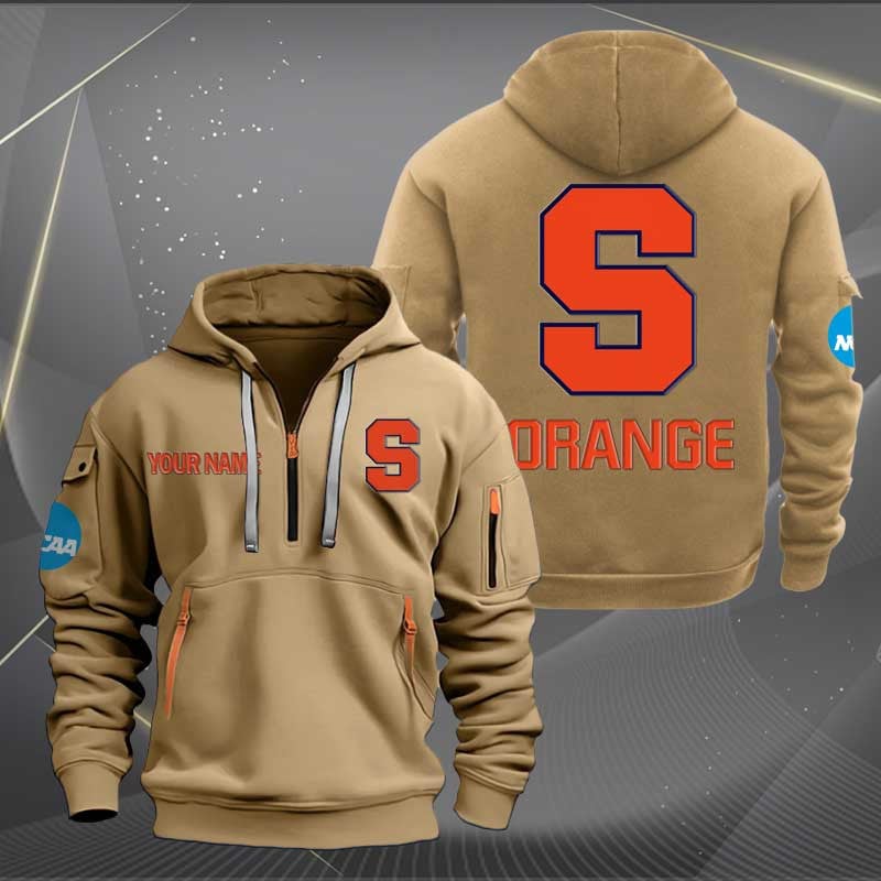 Sportswearmerch Syracuse Orange NCAA Personalized Half Zip Hoodie For Fan