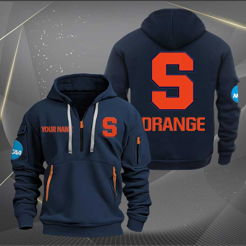 Sportswearmerch Syracuse Orange NCAA Personalized Half Zip Hoodie For Fan