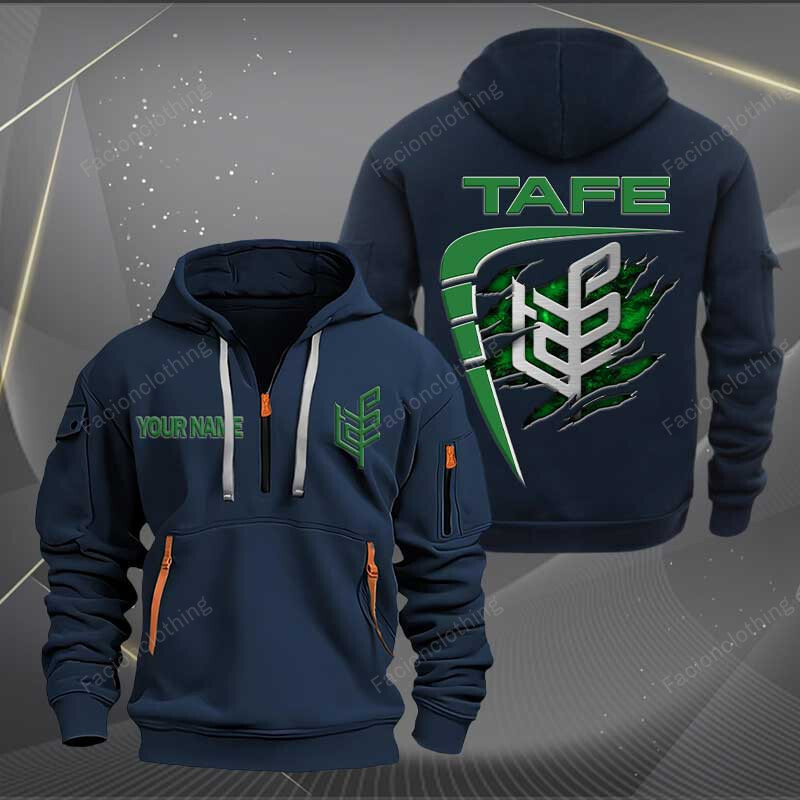 Sportswearmerch Tafe Tractor Personalized Half Zip Hoodie For Fan