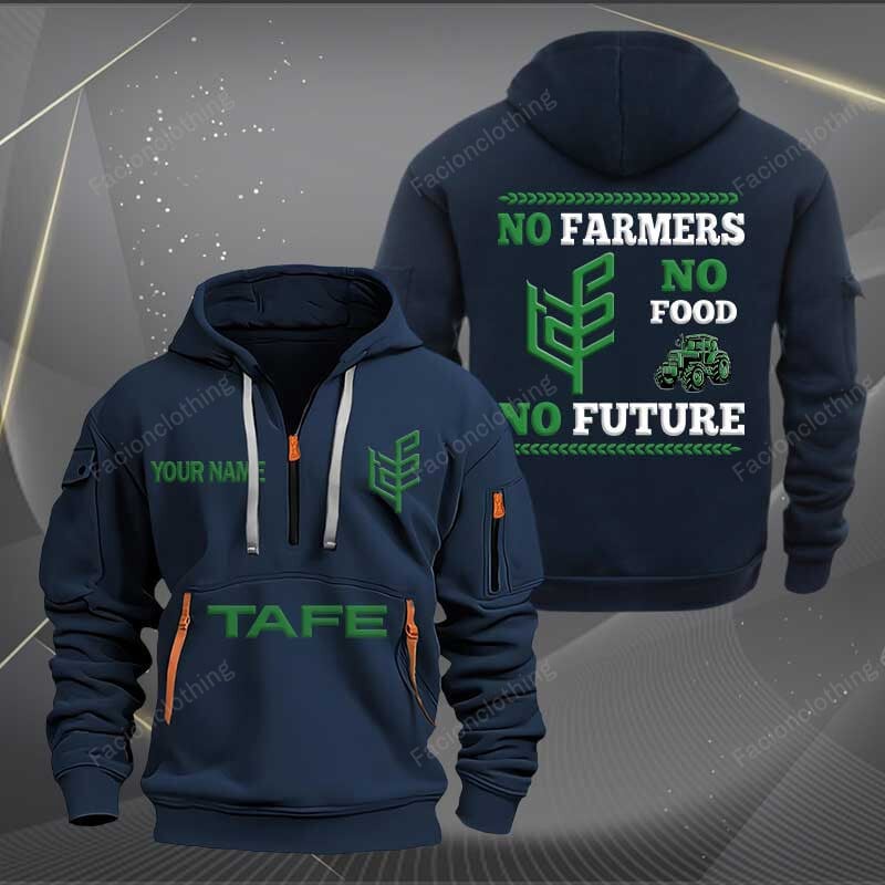 Sportswearmerch Tafe Tractor Personalized Half Zip Hoodie For Fan
