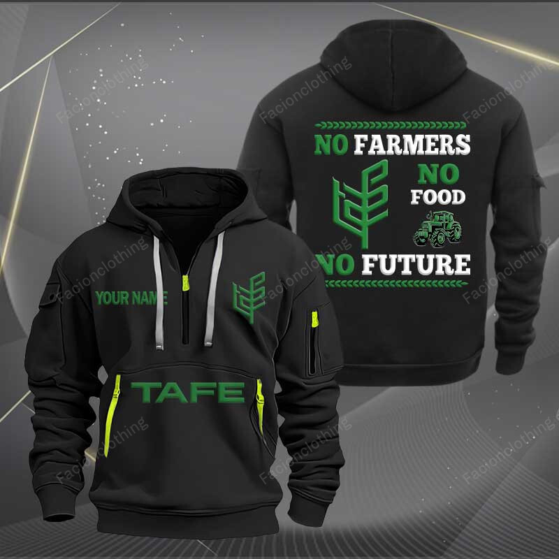 Sportswearmerch Tafe Tractor Personalized Half Zip Hoodie For Fan