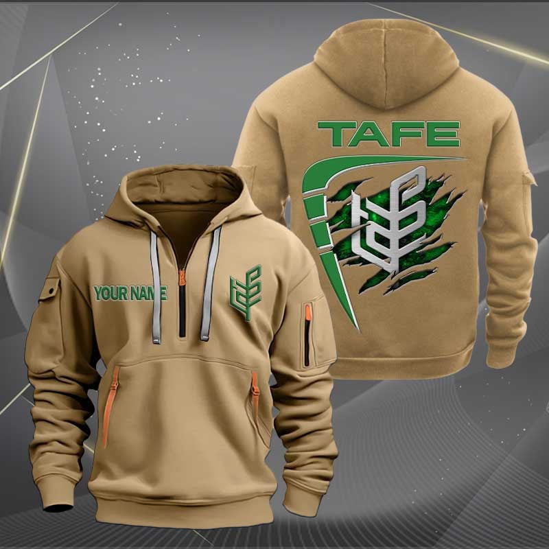 Sportswearmerch Tafe Tractor Personalized Half Zip Hoodie For Fan