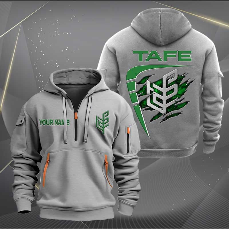 Sportswearmerch Tafe Tractor Personalized Half Zip Hoodie For Fan