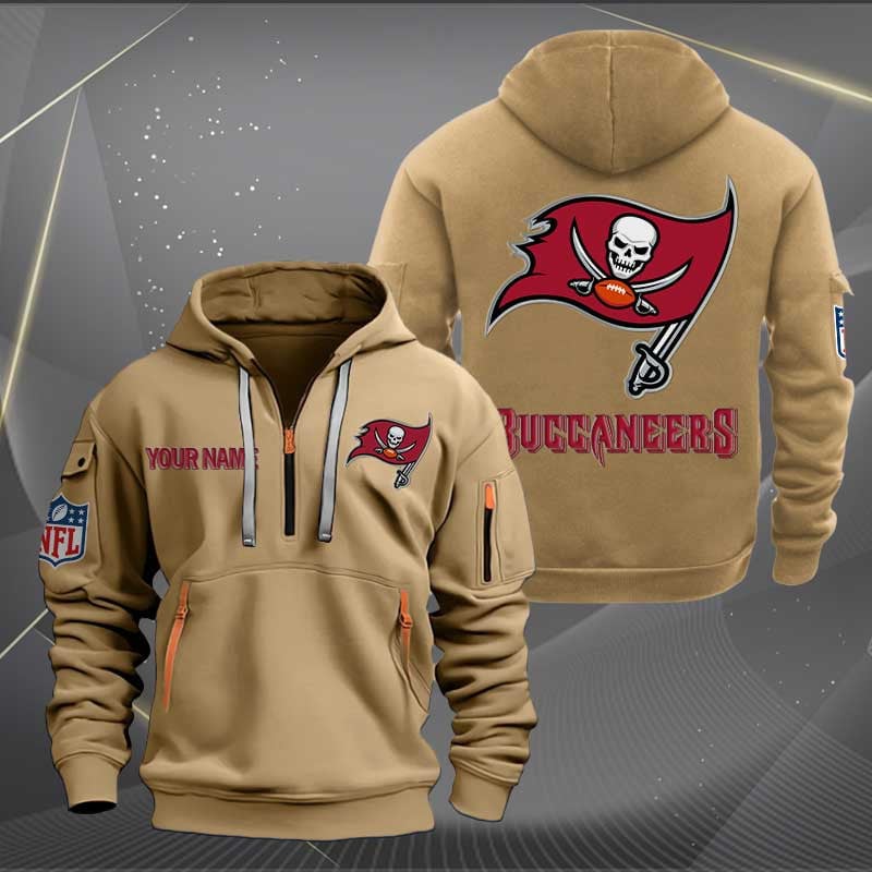 Sportswearmerch Tampa Bay Buccaneers NFL Half Zip Hoodie For Fan
