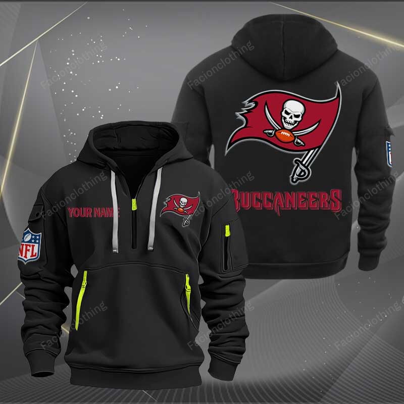 Sportswearmerch Tampa Bay Buccaneers NFL Half Zip Hoodie For Fan