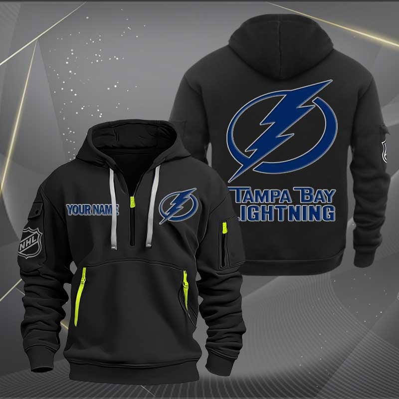 Sportswearmerch Tampa Bay Lightning NHL Half Zip Hoodie For Fan