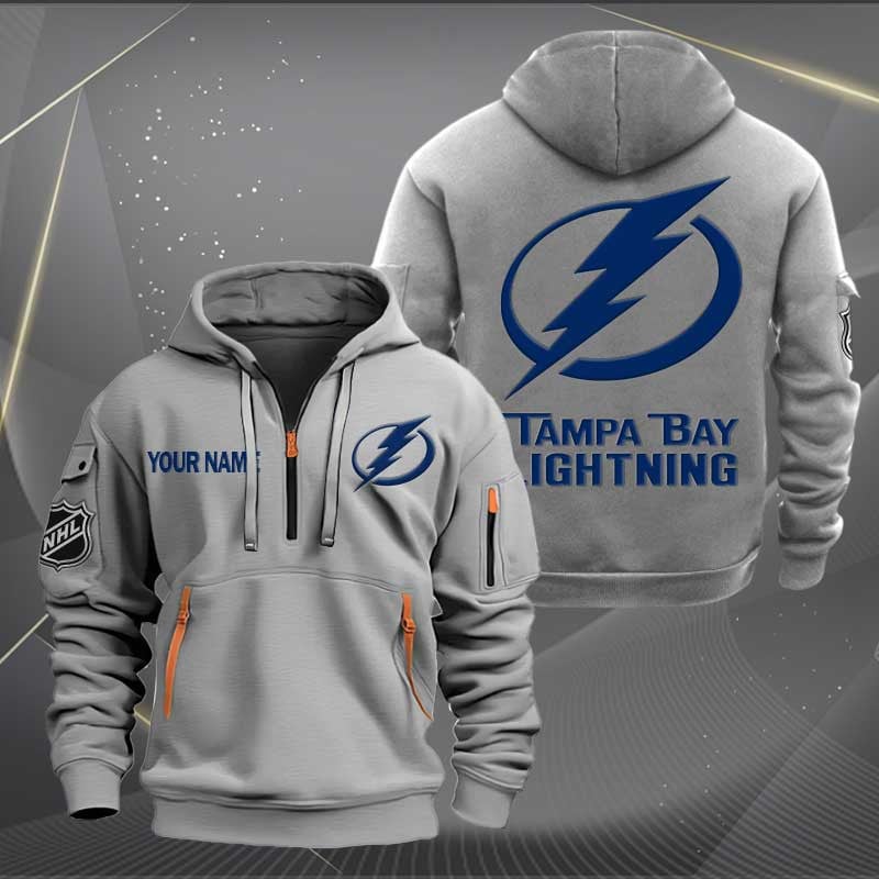 Sportswearmerch Tampa Bay Lightning NHL Half Zip Hoodie For Fan