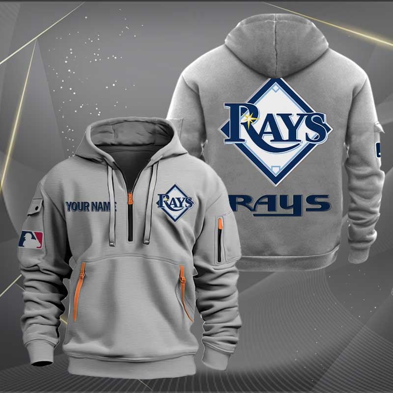 Sportswearmerch Tampa Bay Rays MLB Half Zip Hoodie For Fan