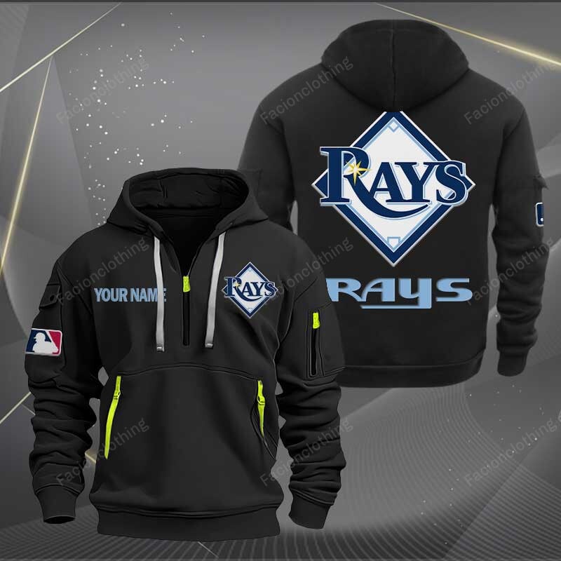 Sportswearmerch Tampa Bay Rays MLB Half Zip Hoodie For Fan