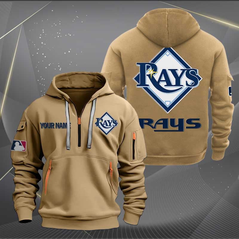 Sportswearmerch Tampa Bay Rays MLB Half Zip Hoodie For Fan