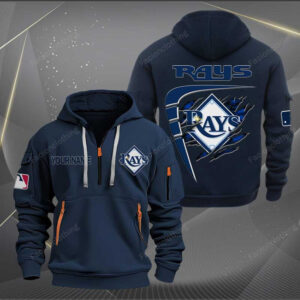 Sportswearmerch Tampa Bay Rays MLB Personalized Half Zip Hoodie For Fan