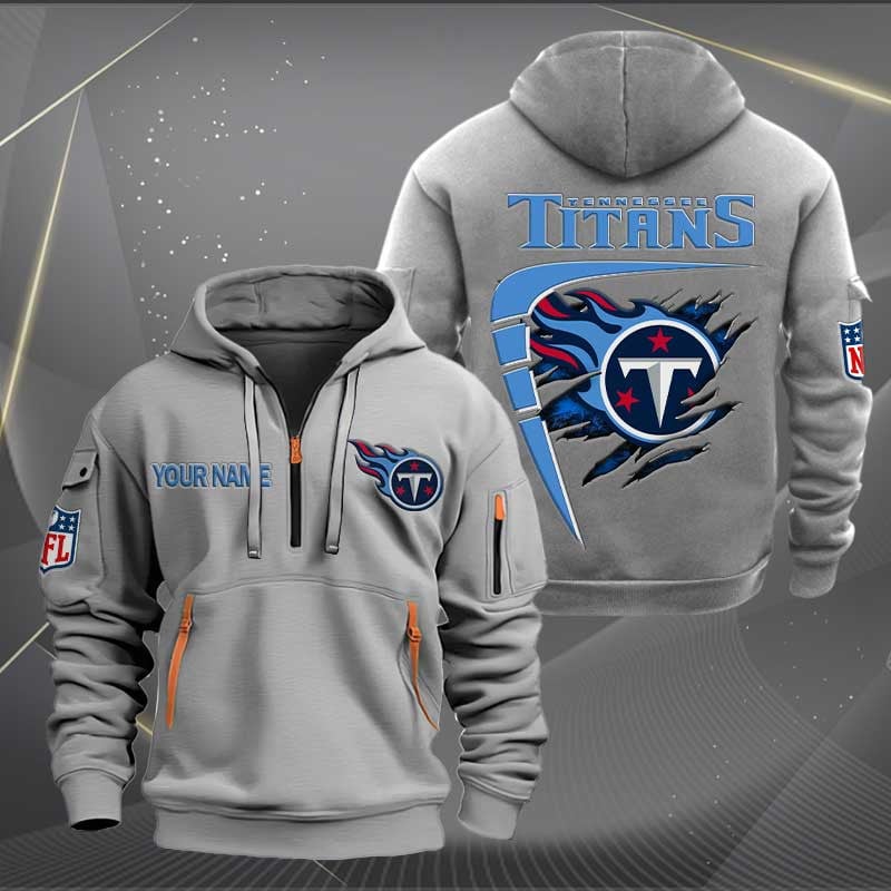 Sportswearmerch Tennessee Titans NFL Personalized Half Zip Hoodie For Fan