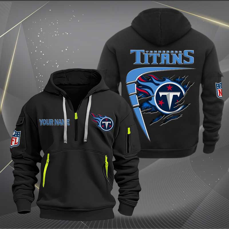 Sportswearmerch Tennessee Titans NFL Personalized Half Zip Hoodie For Fan