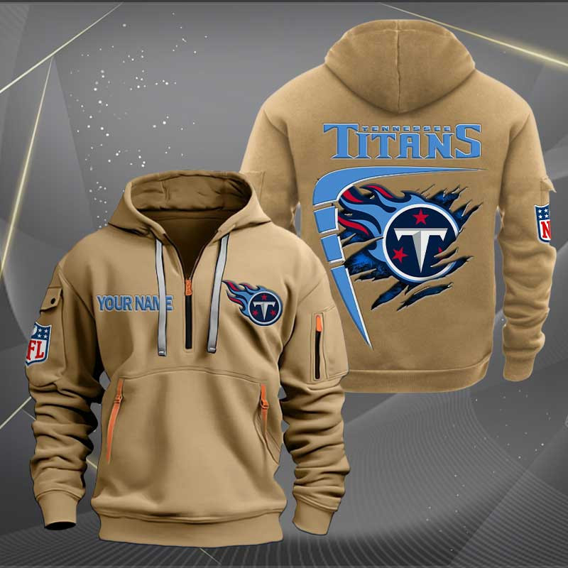 Sportswearmerch Tennessee Titans NFL Personalized Half Zip Hoodie For Fan