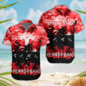 Sportswearmerch Tesla Car Hawaiian Shirt For Fan