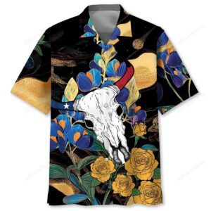 Sportswearmerch Texas Longhorn Skull Hawaiian Shirt For Fan