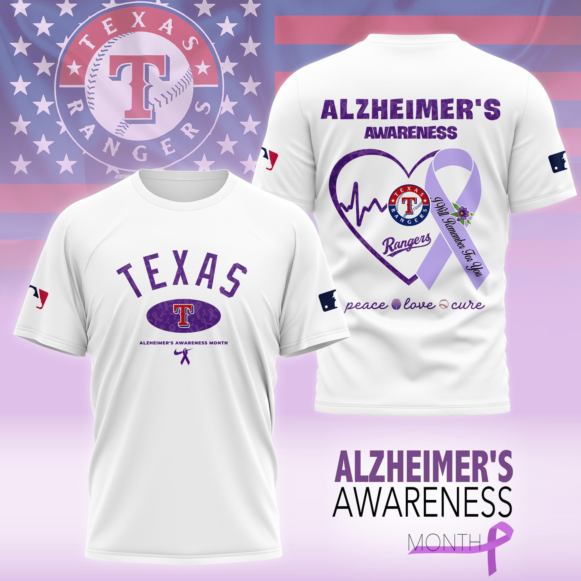 Sportswearmerch Texas Rangers MLB Personalized T-shirt For Fan
