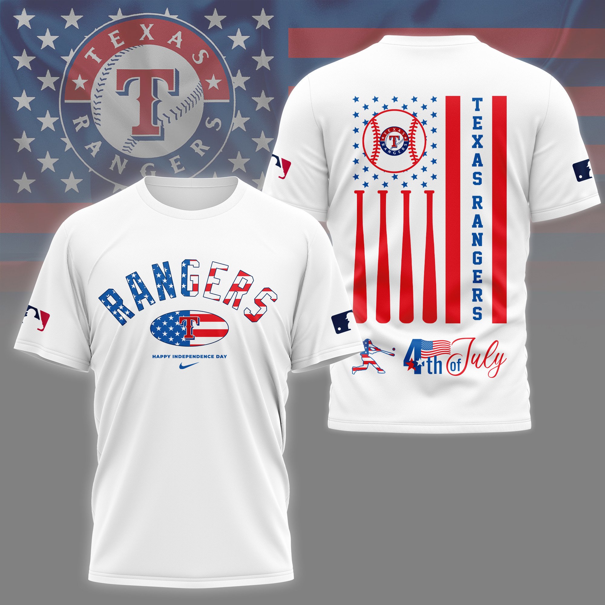 Sportswearmerch Texas Rangers MLB Personalized T-shirt For Fan