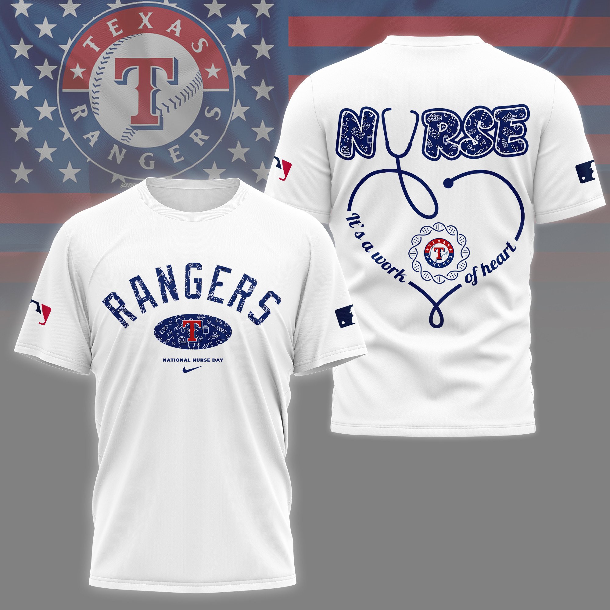 Sportswearmerch Texas Rangers MLB Personalized T-shirt For Fan