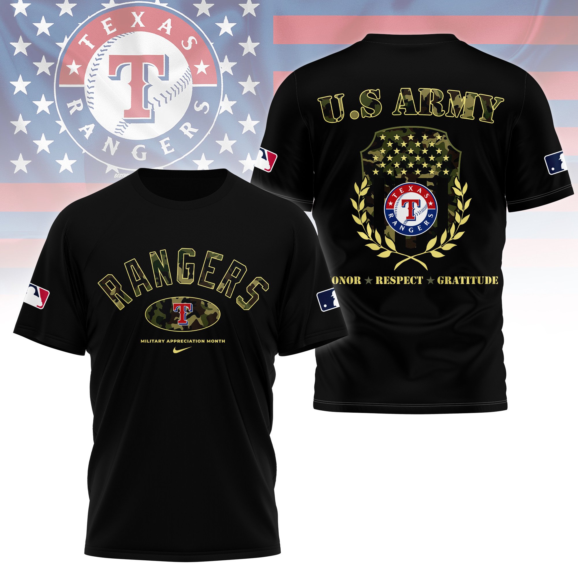 Sportswearmerch Texas Rangers | PREMIUM 3D SHIRT NYMLB Personalized T-shirt For Fan