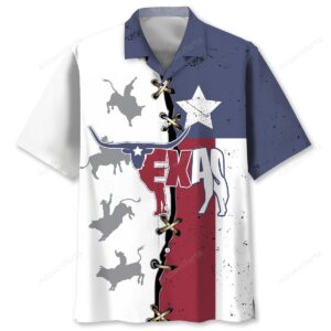 Sportswearmerch Texas The Longhorn State Vintage Style Hawaiian Shirt For Fan