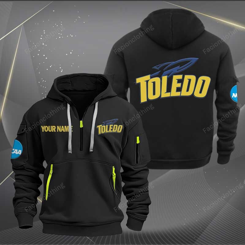 Sportswearmerch Toledo Rockets NCAA Personalized Half Zip Hoodie For Fan