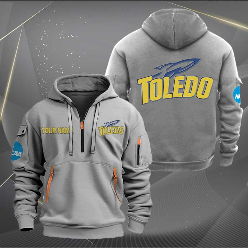 Sportswearmerch Toledo Rockets NCAA Personalized Half Zip Hoodie For Fan