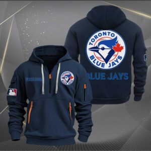 Sportswearmerch Toronto Blue Jays MLB Half Zip Hoodie For Fan