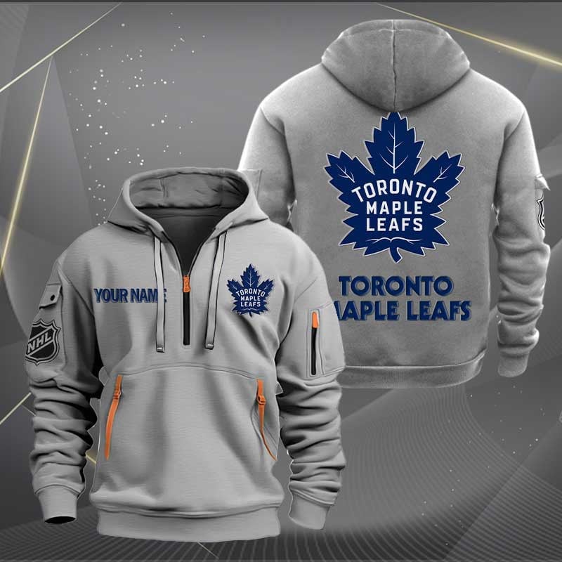 Sportswearmerch Toronto Maple Leafs NHL Half Zip Hoodie For Fan