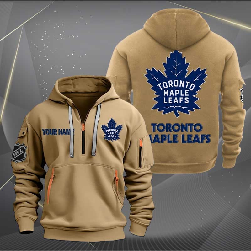 Sportswearmerch Toronto Maple Leafs NHL Half Zip Hoodie For Fan