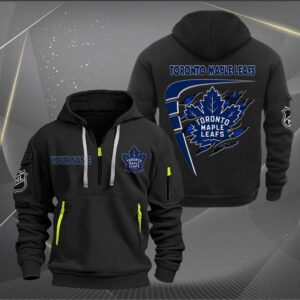 Sportswearmerch Toronto Maple Leafs NHL Personalized Half Zip Hoodie For Fan