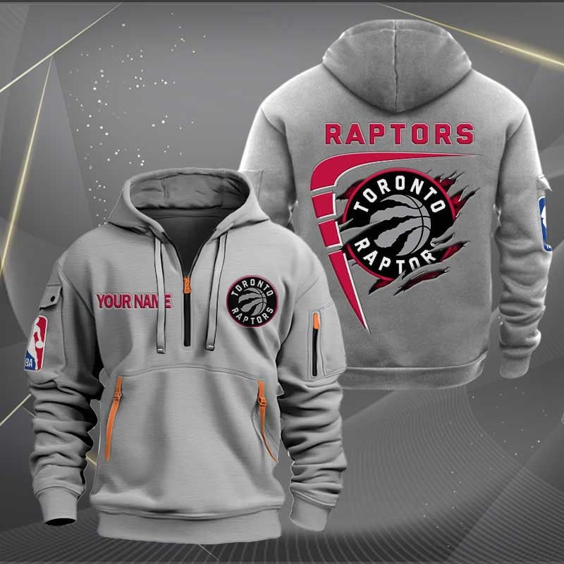 Sportswearmerch Toronto Raptors NBA Personalized Half Zip Hoodie For Fan