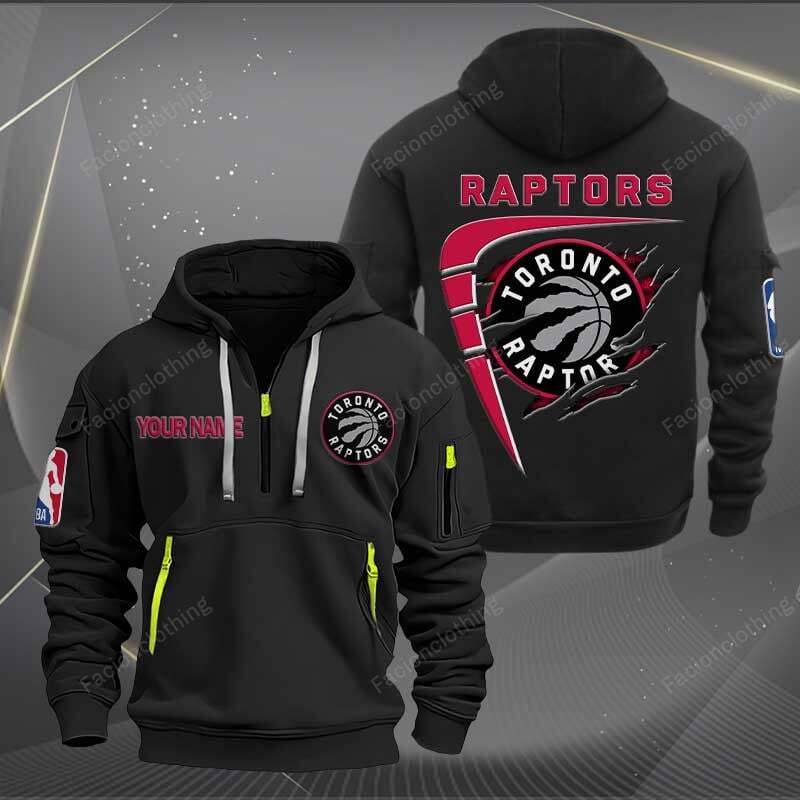 Sportswearmerch Toronto Raptors NBA Personalized Half Zip Hoodie For Fan