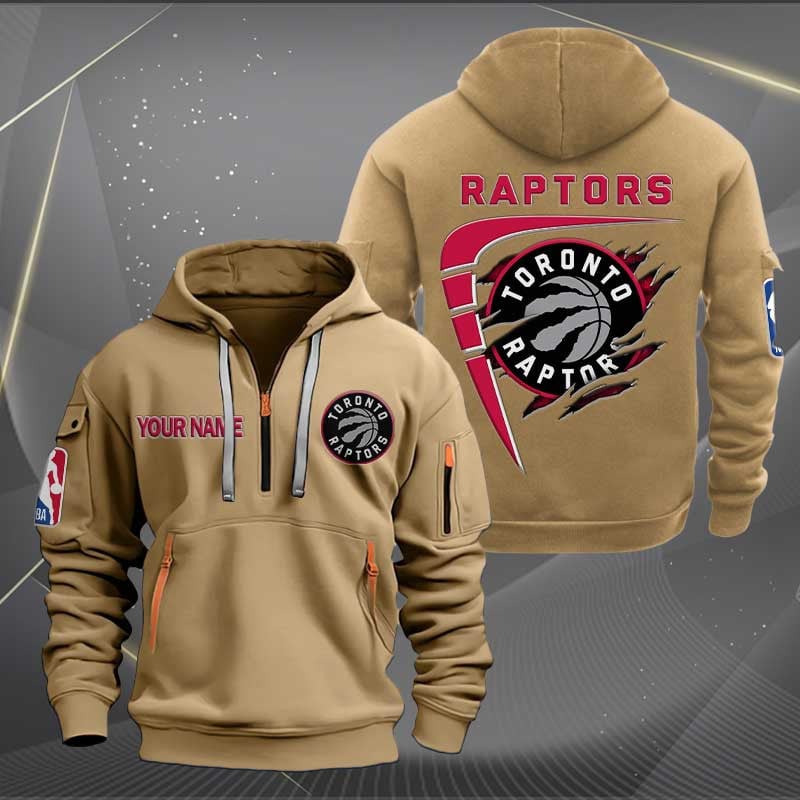Sportswearmerch Toronto Raptors NBA Personalized Half Zip Hoodie For Fan