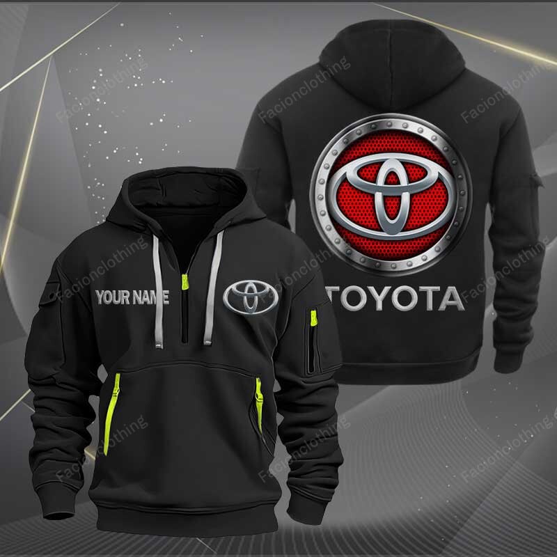 Sportswearmerch Toyota Car Personalized Half Zip Hoodie For Fan