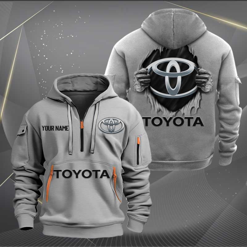 Sportswearmerch Toyota Car Personalized Half Zip Hoodie For Fan