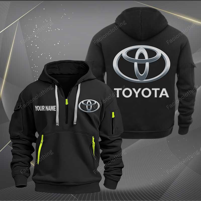 Sportswearmerch Toyota Car Personalized Half Zip Hoodie For Fan