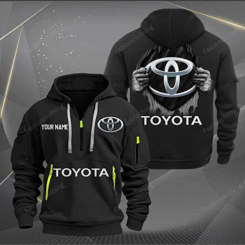 Sportswearmerch Toyota Car Personalized Half Zip Hoodie For Fan