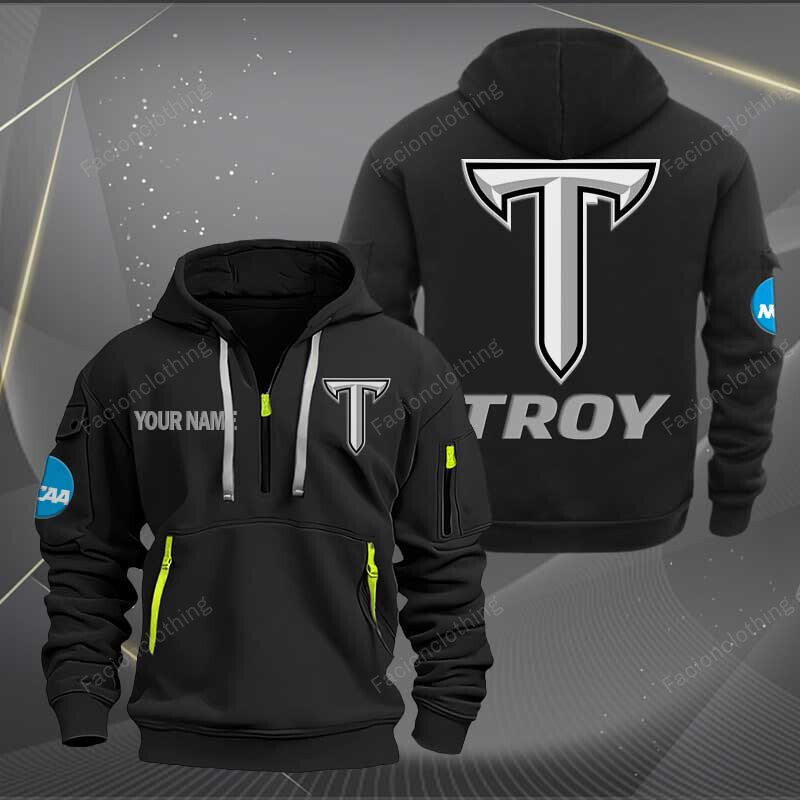 Sportswearmerch Troy Trojans NCAA Personalized Half Zip Hoodie For Fan