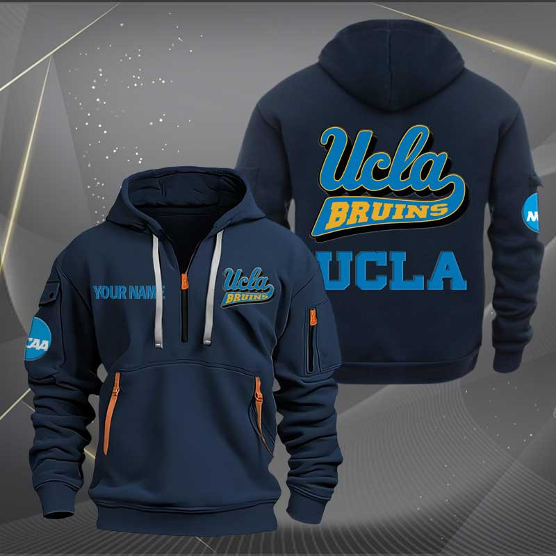 Sportswearmerch UCLA Bruins NCAA Personalized Half Zip Hoodie For Fan