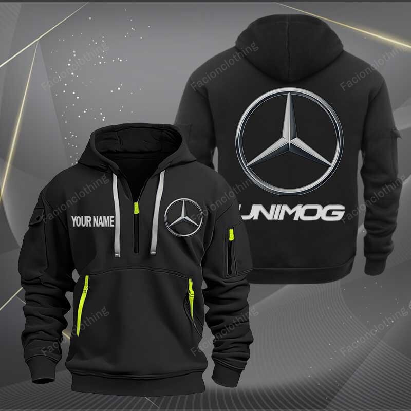 Sportswearmerch Unimog MB Car Personalized Half Zip Hoodie For Fan