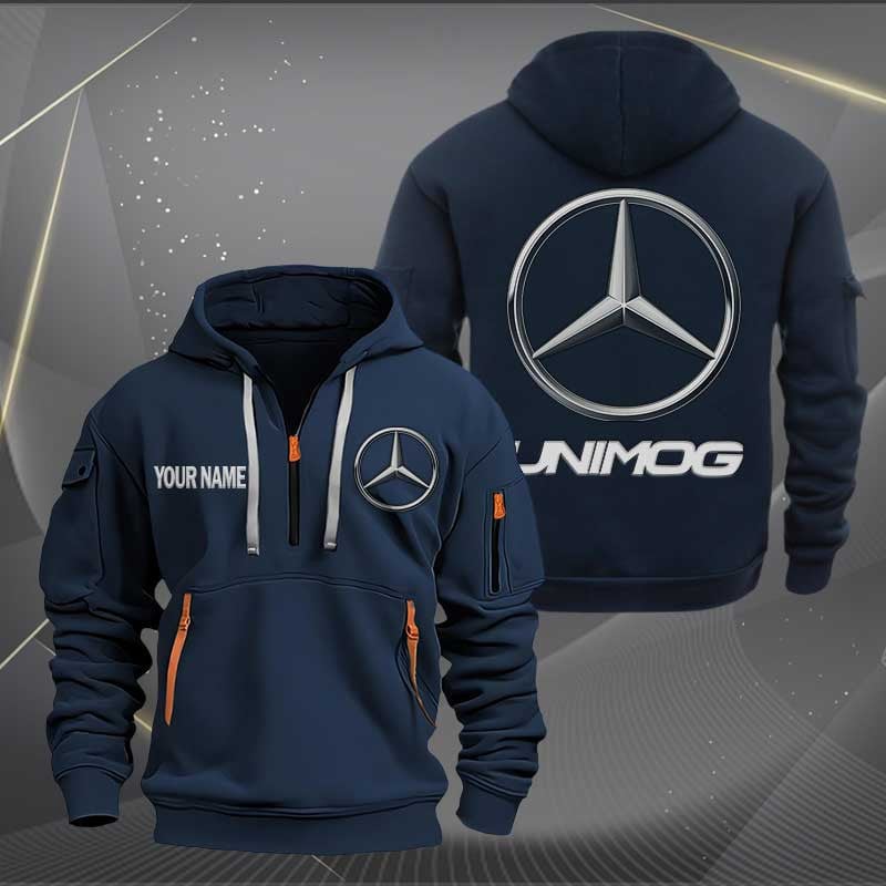 Sportswearmerch Unimog MB Car Personalized Half Zip Hoodie For Fan