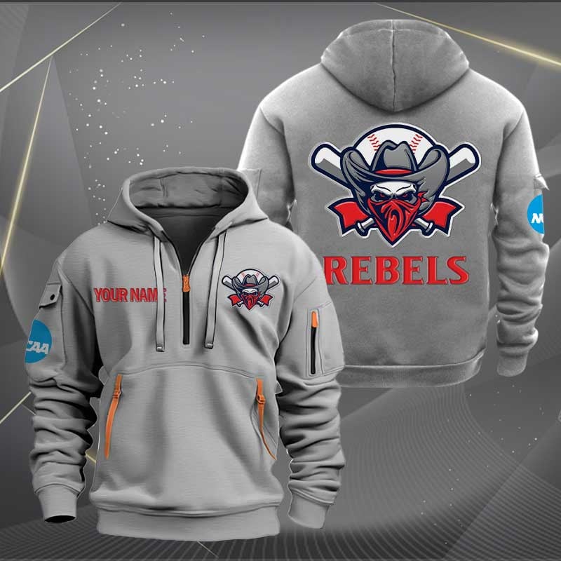 Sportswearmerch UNLV Rebels NCAA Baseball Personalized Half Zip Hoodie For Fan