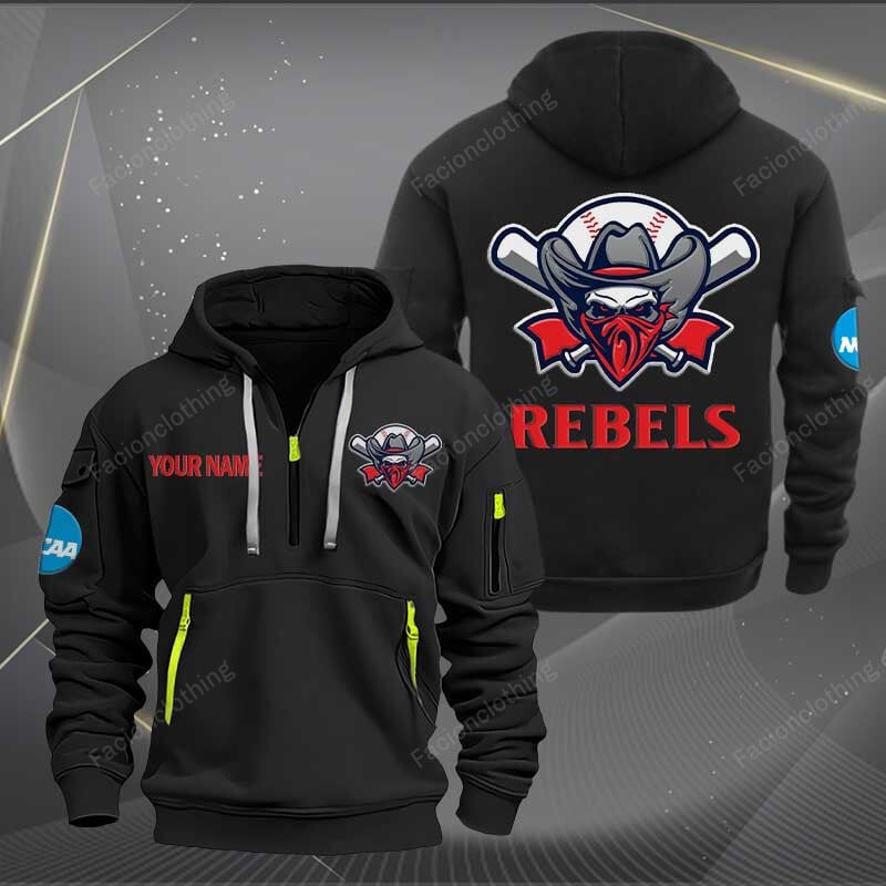 Sportswearmerch UNLV Rebels NCAA Baseball Personalized Half Zip Hoodie For Fan