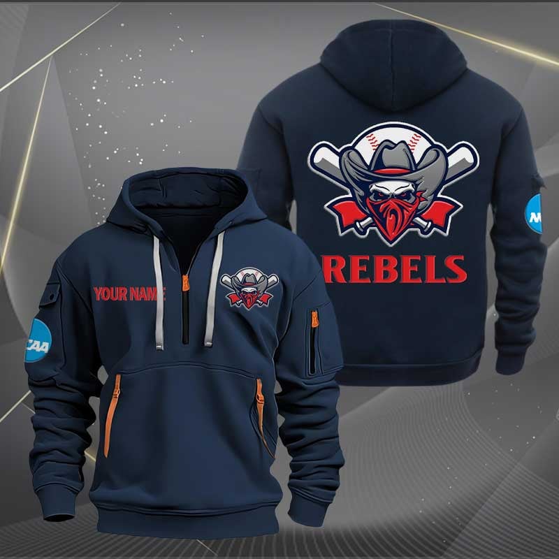 Sportswearmerch UNLV Rebels NCAA Baseball Personalized Half Zip Hoodie For Fan