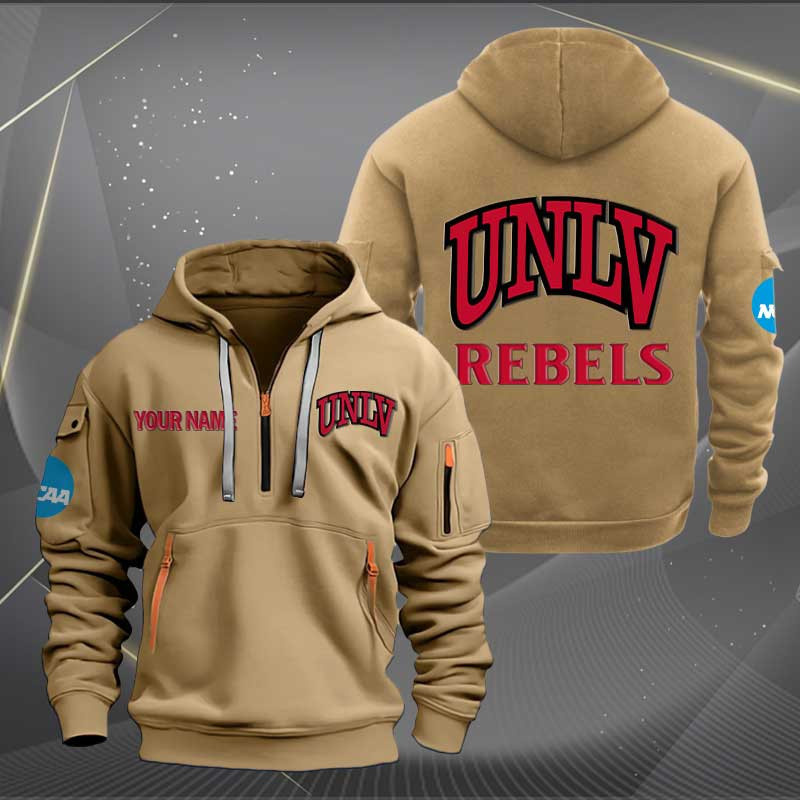 Sportswearmerch UNLV Rebels NCAA Personalized Half Zip Hoodie For Fan