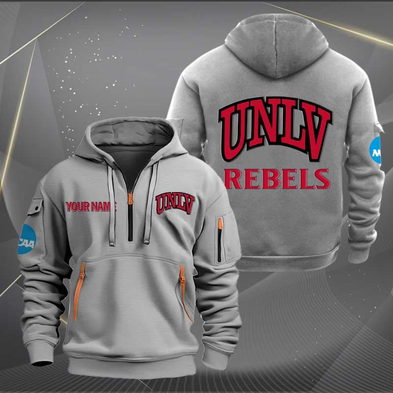 Sportswearmerch UNLV Rebels NCAA Personalized Half Zip Hoodie For Fan