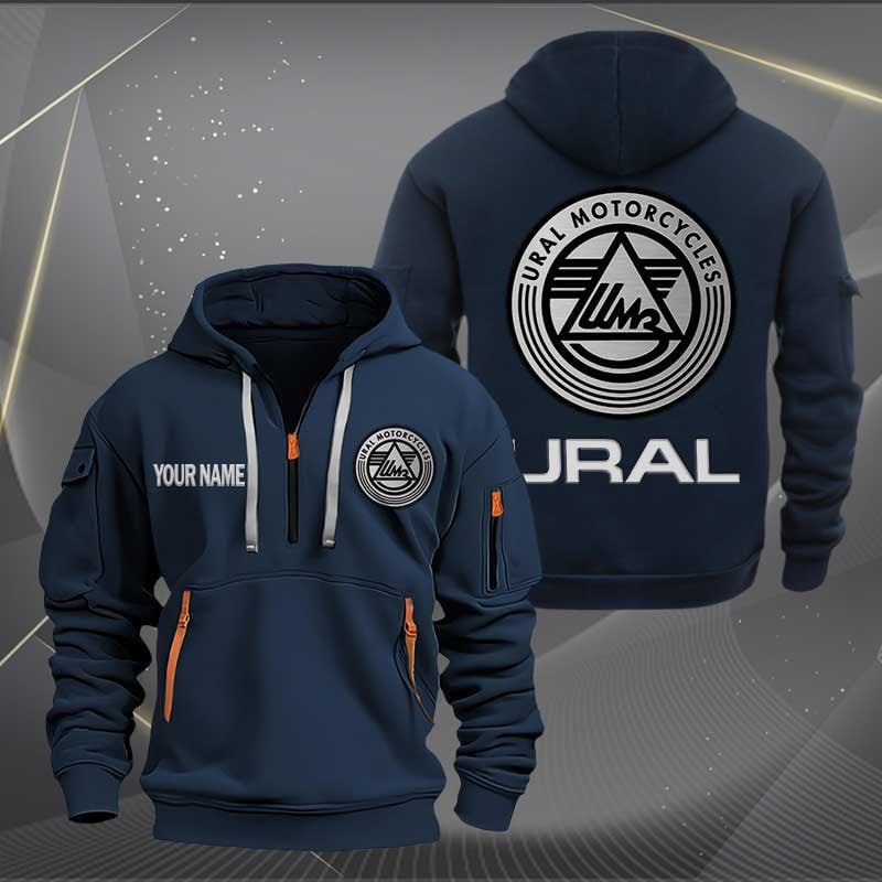 Sportswearmerch Ural Motorcycles Personalized Half Zip Hoodie For Fan