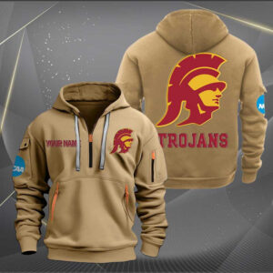 Sportswearmerch USC Trojans NCAA Hockey Personalized Half Zip Hoodie For Fan