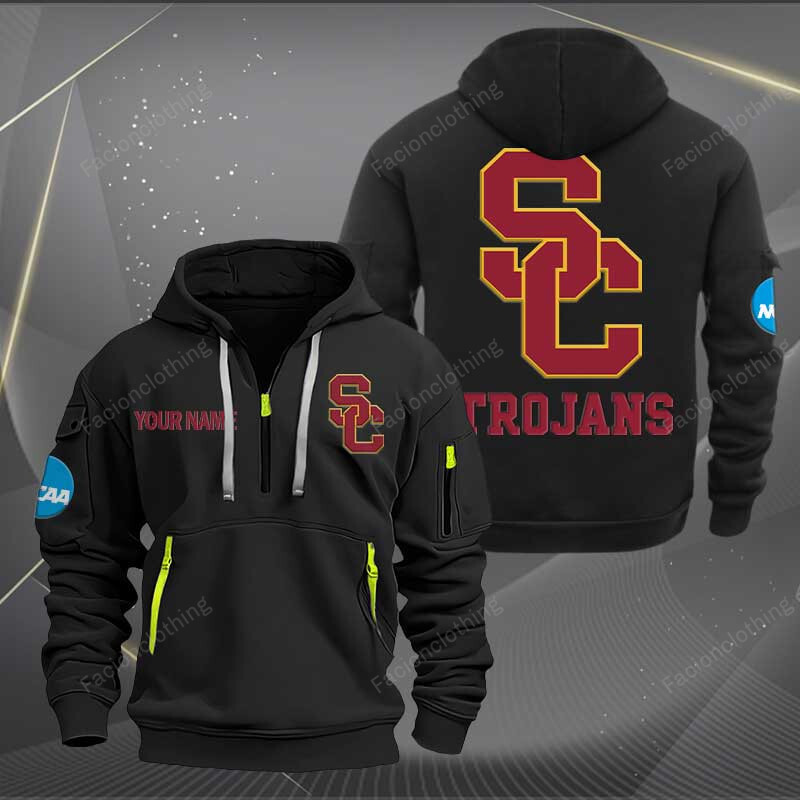 Sportswearmerch USC Trojans NCAA Personalized Half Zip Hoodie For Fan